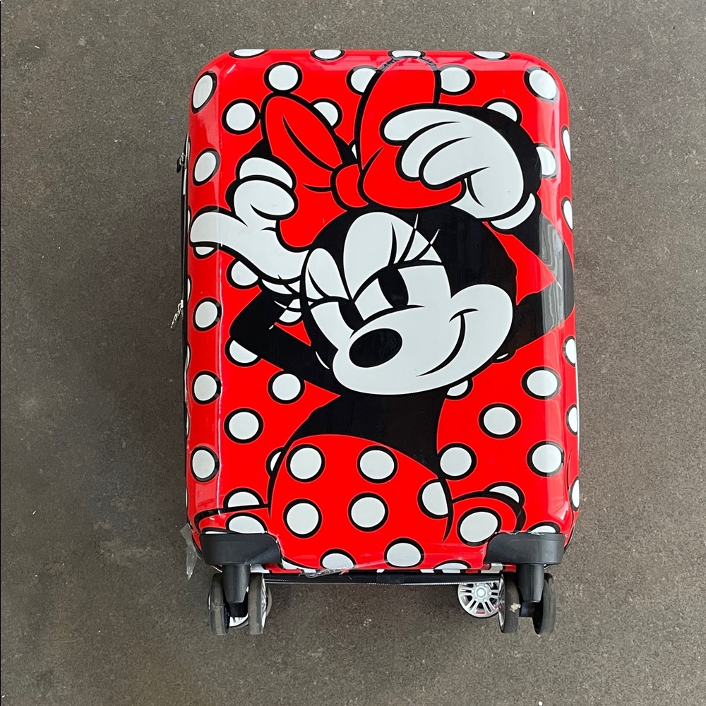 Red Minnie Mouse Polka Dot Suitcase